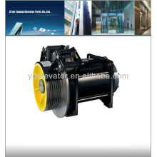 Gearless permanent magnet synchronous electric motor for elevators